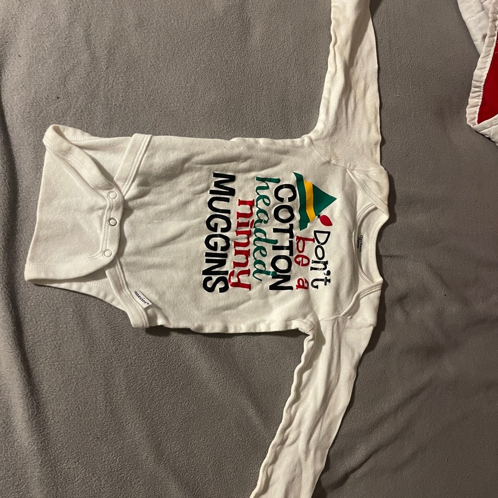 Gerber White Cotton Onesie with Colorful Print